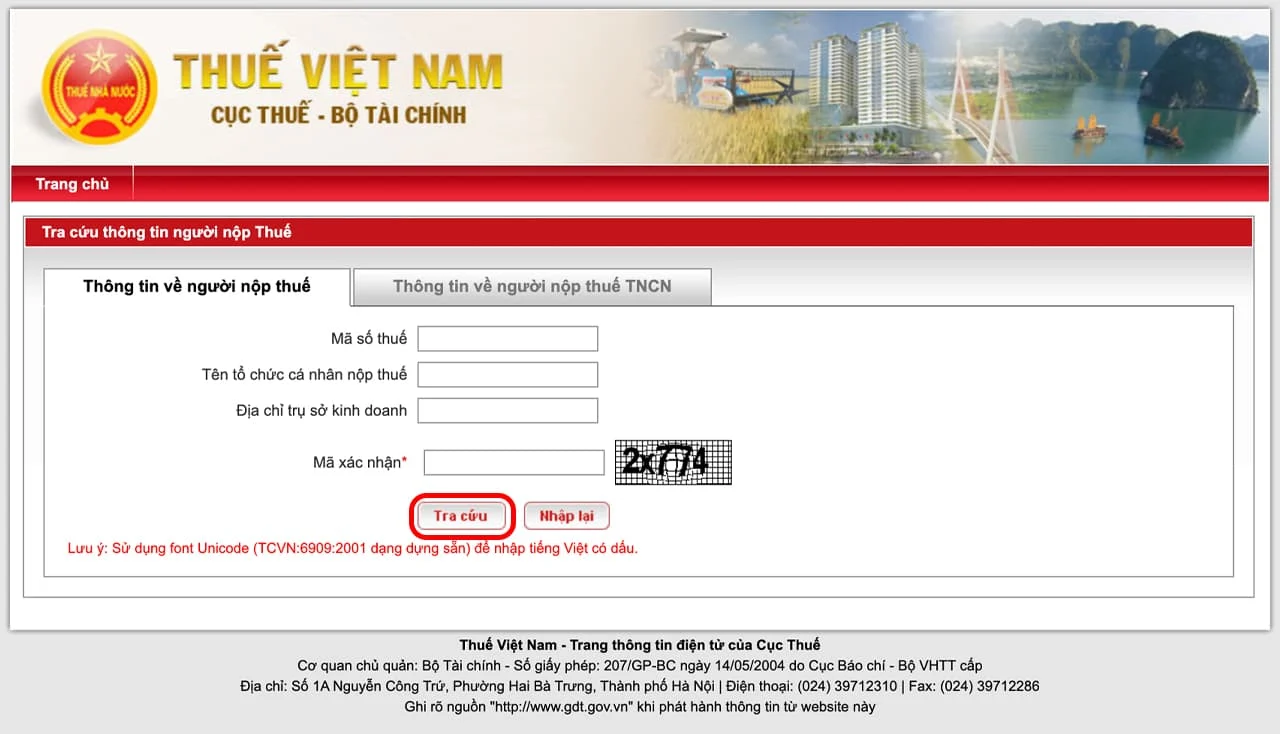 Tra cứu địa chỉ mới của doanh nghiệp sau sáp nhập năm 2025 trên Trang thông tin điện tử của Cục Thuế