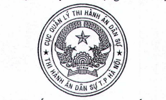 Mẫu con dấu của Thi hành án dân sự các tỉnh, thành phố