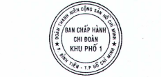 Mẫu con dấu của Đoàn cơ sở, Chi đoàn cơ sở các cơ quan, tổ chức, doanh nghiệp trực thuộc Đoàn cấp xã