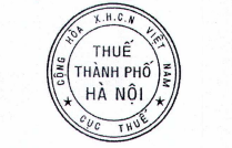 Mẫu con dấu của Thuế các tỉnh, thành phố