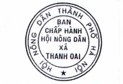 Mẫu con dấu của Hội Nông dân cấp xã