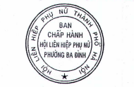 Mẫu con dấu của Hội Liên hiệp Phụ nữ cấp xã