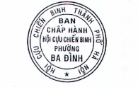 Con dấu của Hội cựu chiến binh cấp xã