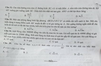 đề thi môn toán vào lớp 10 Trường chuyên Khoa học Xã hội và Nhân văn Hà Nội