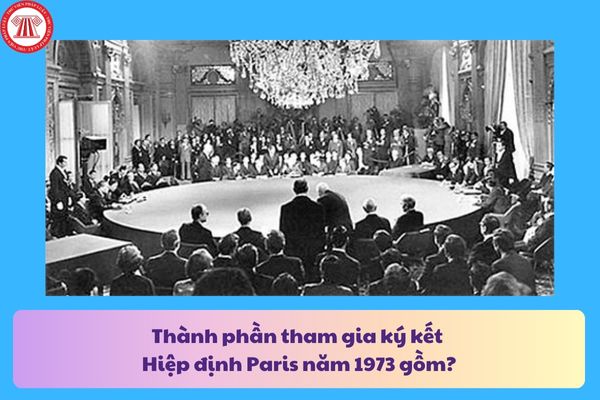 Thành phần tham gia ký kết Hiệp định Paris năm 1973 gồm? Việc thống nhất nước Việt Nam sẽ được thực hiện bằng phương pháp nào?