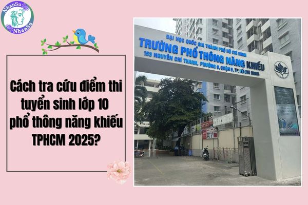 Cách tra cứu điểm thi tuyển sinh lớp 10 phổ thông năng khiếu TPHCM 2025?