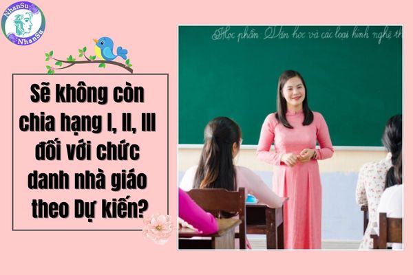 Sẽ không còn chia hạng I, II, III đối với chức danh nhà giáo theo Dự kiến?