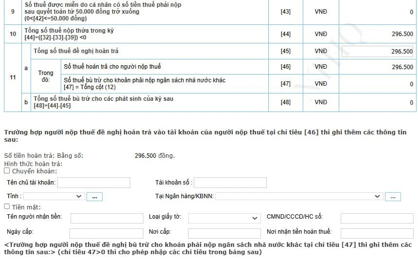 07 bước tự quyết toán thuế TNCN online năm 2025