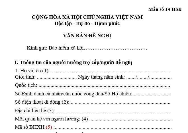 Mẫu đơn đề nghị hưởng lương hưu mới nhất từ 29/7/2025