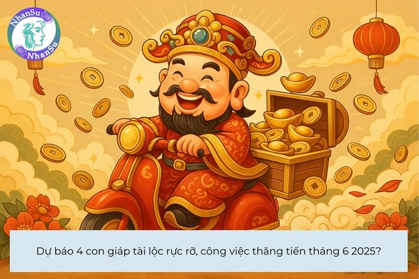 Dự báo 4 con giáp tài lộc rực rỡ, công việc thăng tiến tháng 6 2025?