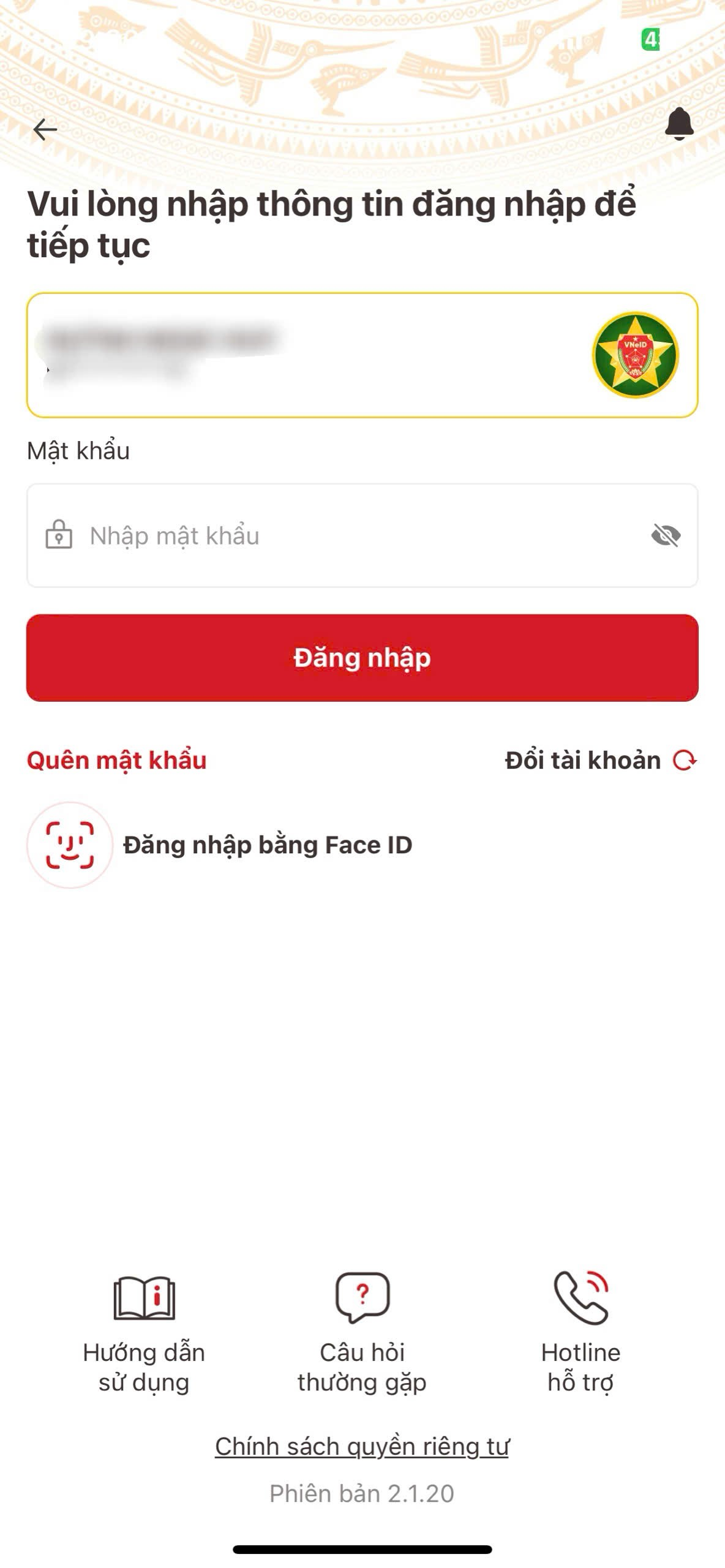 Tra cứu mã định danh trên VneID