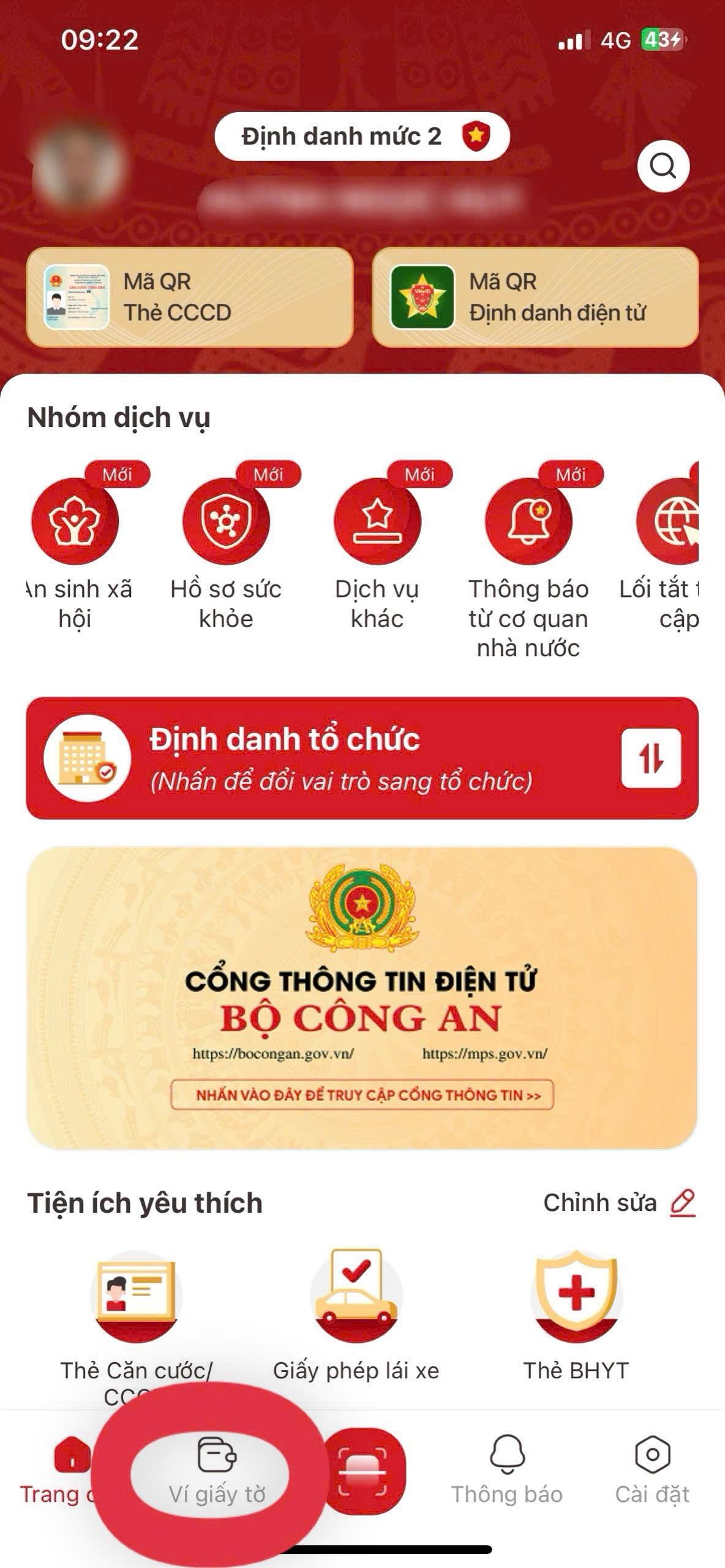 Tra cứu mã định danh trên VneID