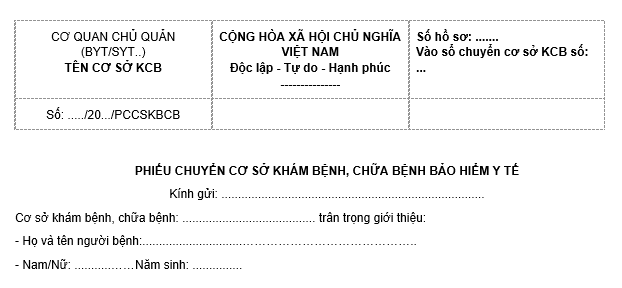 giấy chuyển tuyến
