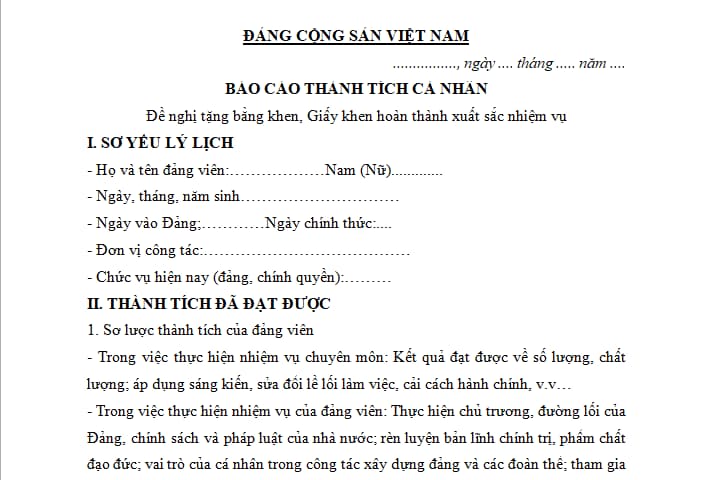Mẫu báo cáo thành tích khen thưởng cá nhân mới nhất hiện nay? Các khoản tiền thưởng không phải chịu thuế thu nhập cá nhân năm 2025?