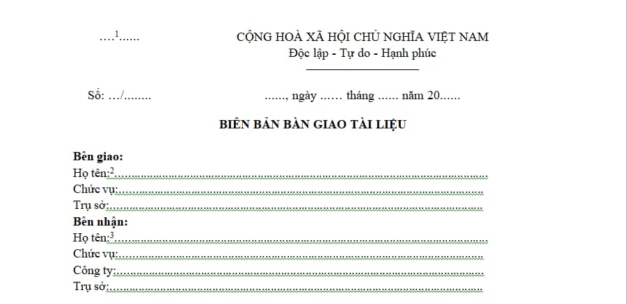 Mẫu biên bản bàn giao tài liệu file Word mới nhất 2025? Văn bản hành chính gồm những loại nào?
