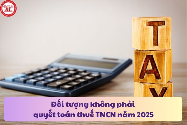 Đối tượng không phải quyết toán thuế TNCN năm 2025 theo hướng dẫn của cơ quan thuế?