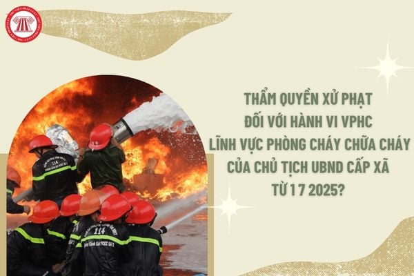 Thẩm quyền xử phạt đối với hành vi VPHC lĩnh vực phòng cháy chữa cháy ...