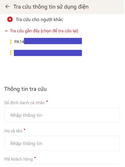 Hướng dẫn tra cứu thông tin sử dụng Điện trên VNeID