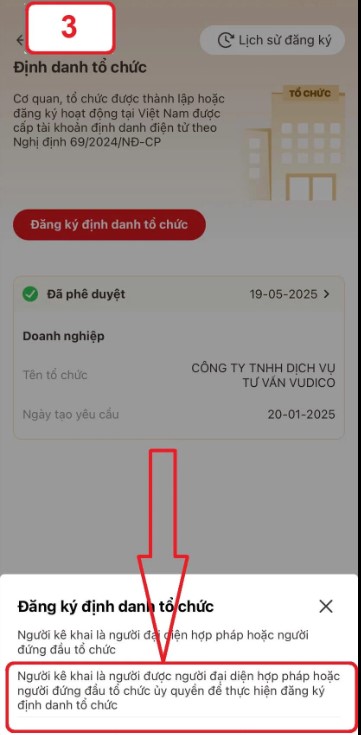hướng dẫn ủy quyền đăng ký định danh doanh nghiệp trên ứng dụng VNeID