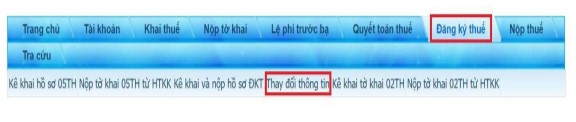 Hướng dẫn cách thay đổi thông tin đăng ký thuế hộ kinh doanh online