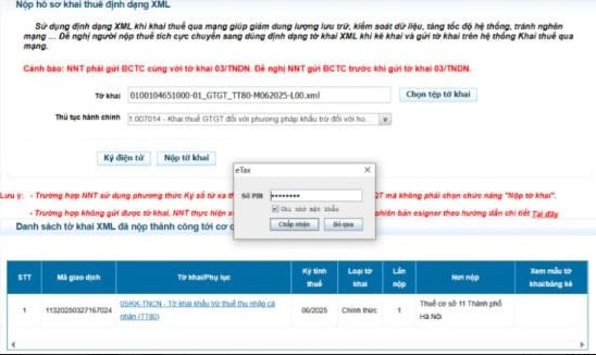Hướng dẫn cách nộp tờ khai thuế TNCN, thuế GTGT quý 2/2025 online