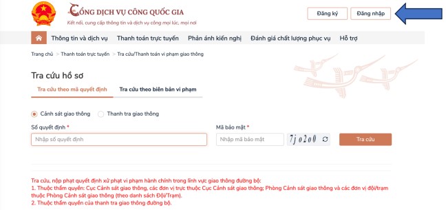 Hướng dẫn nộp phạt vi phạm giao thông online tại nhà của Phòng CSGT TPHCM