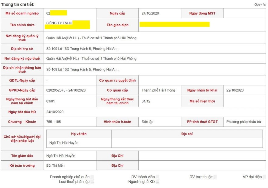 Hướng dẫn tra cứu địa chỉ Doanh nghiệp sau sáp nhập