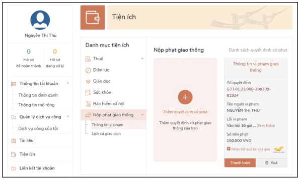 Hướng dẫn nộp phạt vi phạm giao thông online tại nhà của Phòng CSGT TPHCM