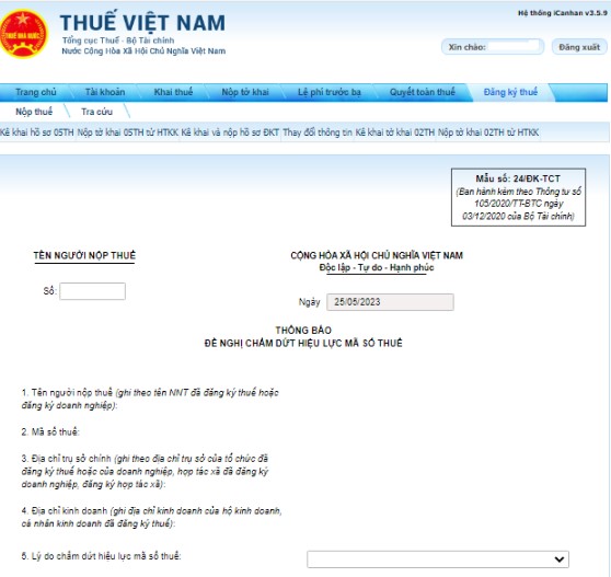 Hướng dẫn cách hủy mã số thuế cá nhân online