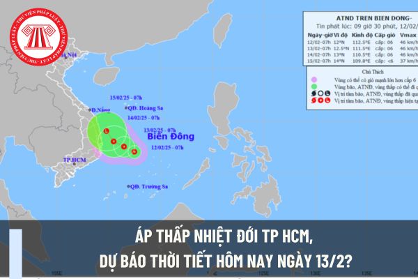 Áp thấp nhiệt đới TP HCM, dự báo thời tiết hôm nay ngày 13/2? Đạo đức nghề nghiệp của viên chức chuyên ngành dự báo khí tượng thủy văn ra sao?