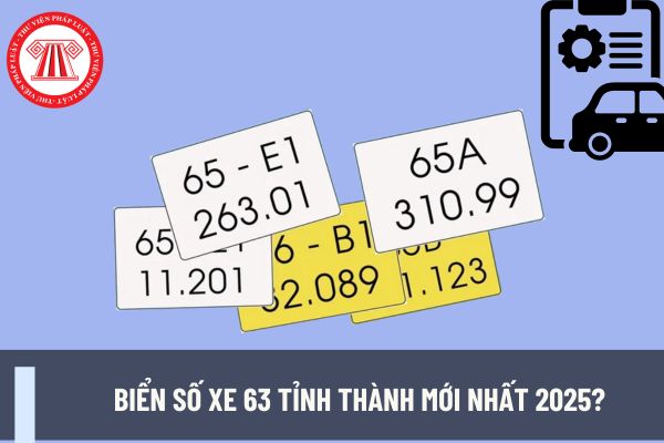 Biển số xe 63 tỉnh thành mới nhất 2025? Xe ô tô kinh doanh vận tải được quy định biển số như thế nào?