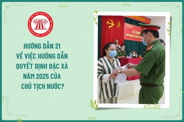 Hướng dẫn 21 về việc hướng dẫn Quyết định đặc xá năm 2025 của Chủ tịch nước? 