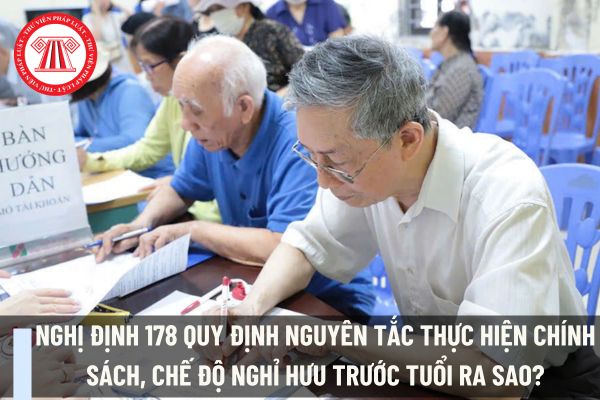 Nghị định 178 quy định nguyên tắc thực hiện chính sách, chế độ nghỉ hưu trước tuổi ra sao?