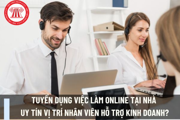 Tuyển dụng việc làm online tại nhà uy tín vị trí nhân viên hỗ trợ kinh doanh?