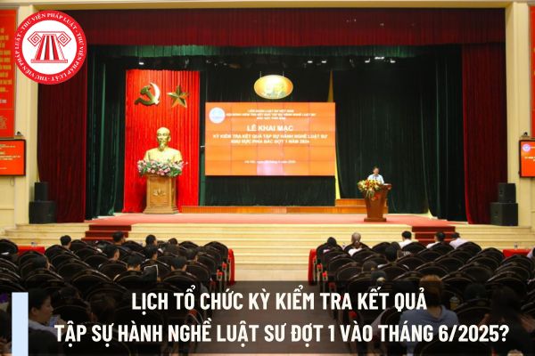 Lịch tổ chức kỳ kiểm tra kết quả tập sự hành nghề luật sư đợt 1 vào tháng 6/2025?