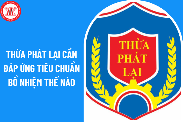 Thừa phát lại cần đáp ứng tiêu chuẩn bổ nhiệm thế nào?