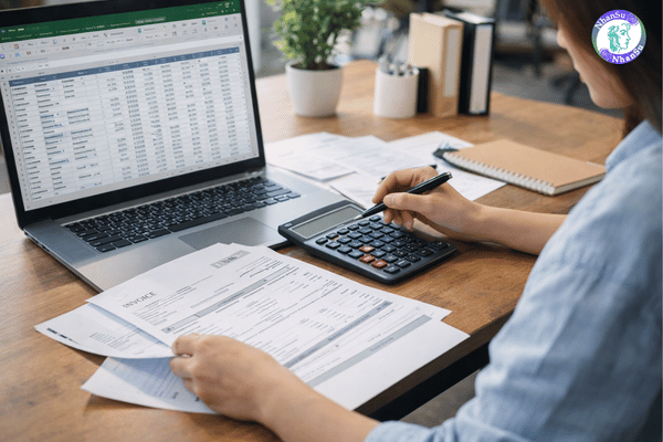 Công việc kế toán thực tế xoay quanh chứng từ, số liệu và báo cáo hàng ngày