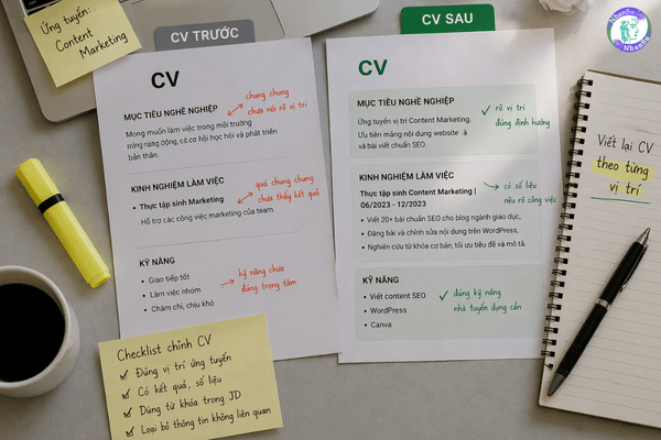 Chỉnh CV theo vị trí ứng tuyển để tăng phản hồi